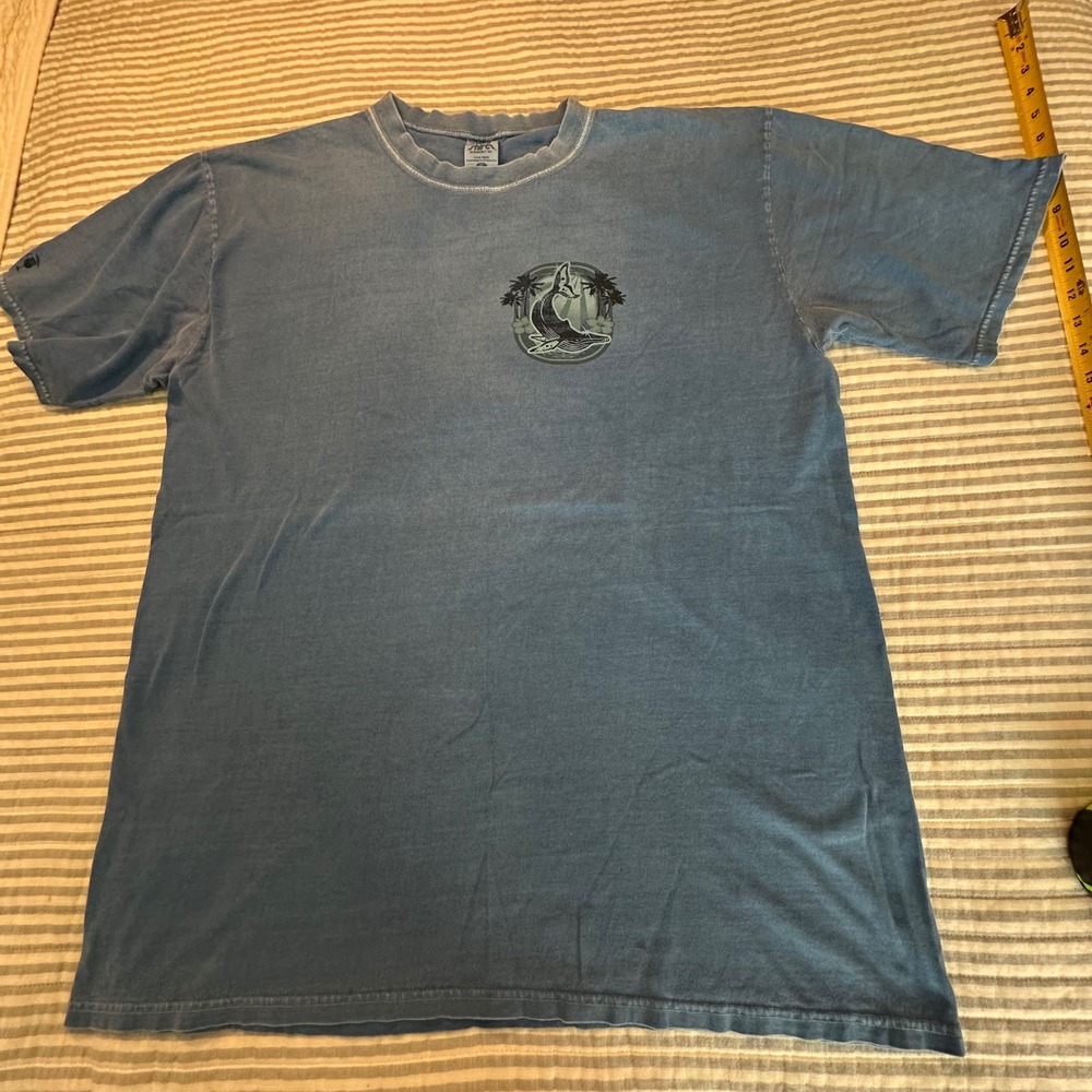 Crazy Shirts Hawaii Blue Hawaii Dyed Maui Whale Graphic T-Shirt XL‎ Blue Mens